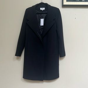 Reiss Black Pea Coat Size 14